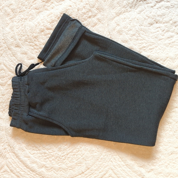 Last Pair! Fleece Lined Open Bottom Cotton Sweatpants/Joggers Size L Dark Gray - Picture 11 of 13